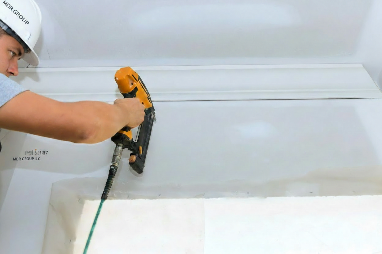 Door and hardware installation in multifamily building